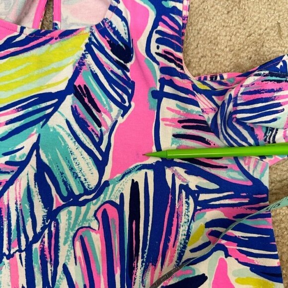 Lilly Pulitzer Cabana Crazed Floral Somerset Cold Shoulder Mini Dress Size XS - Picture 6 of 11